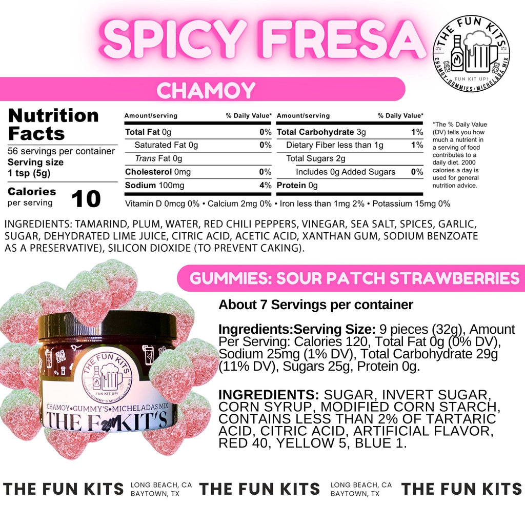 Spicy Fresa Gummies (Sour Patch Strawberry)